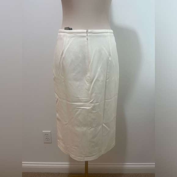 J. Crew pencil midi skirt in four seasons stretch ivory - Picture 14 of 15